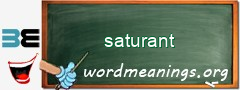 WordMeaning blackboard for saturant